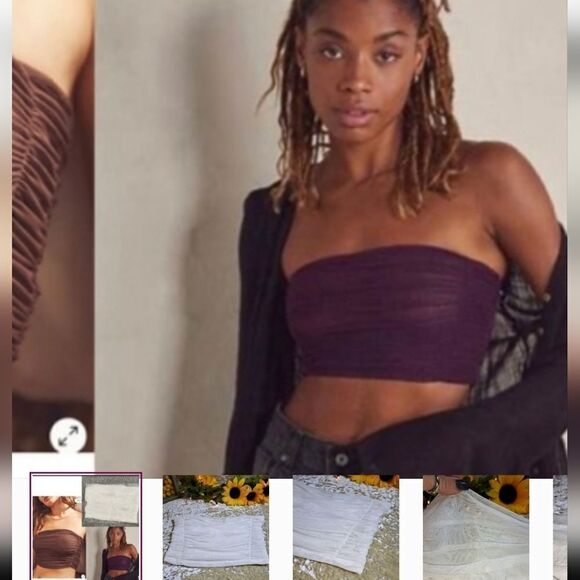 Free People Under It All Bandeau Bra WHITE  New with tags new without tags - Picture 10 of 10